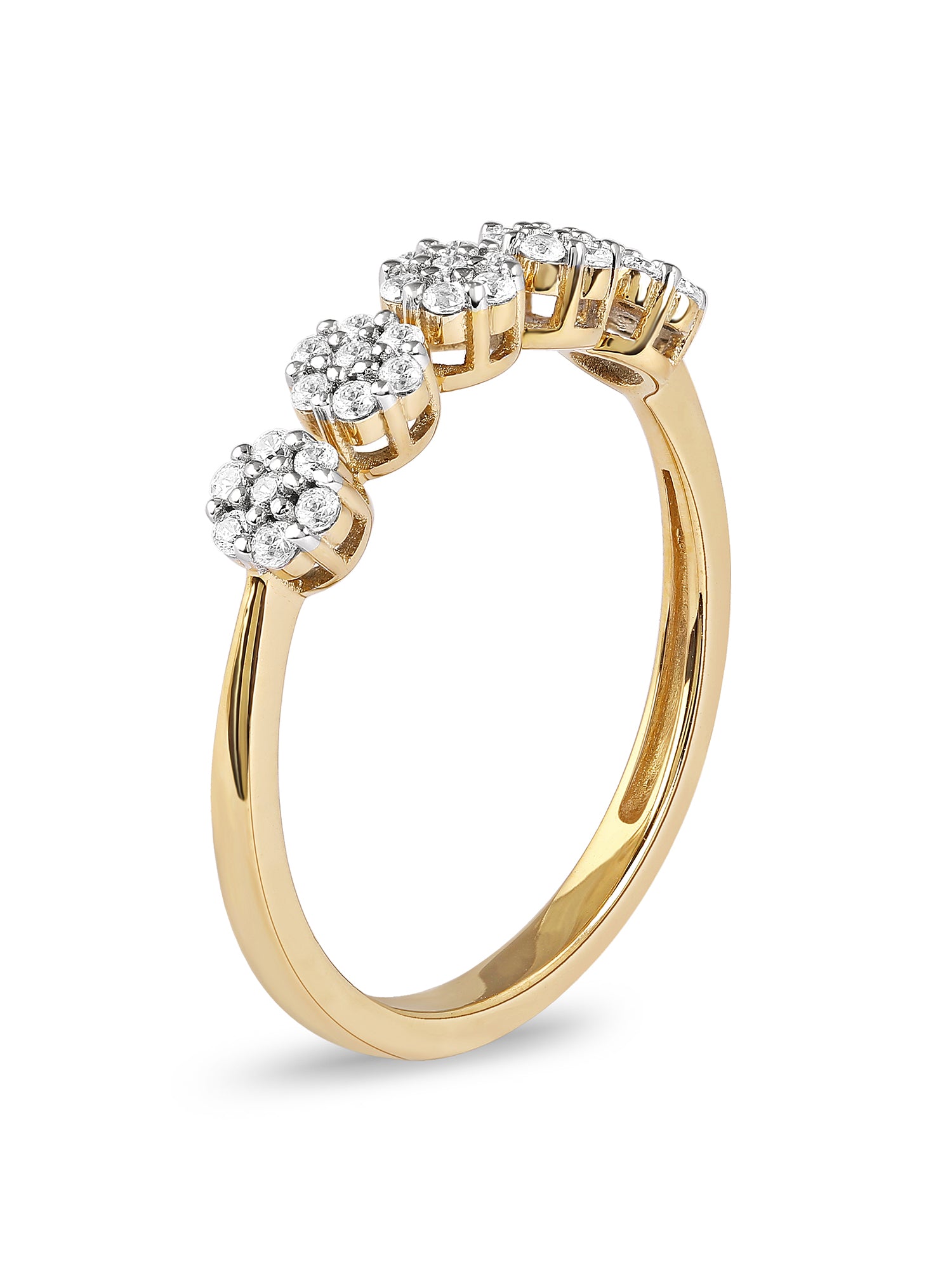 10K Yellow Gold Diamond Cluster Ring S26413