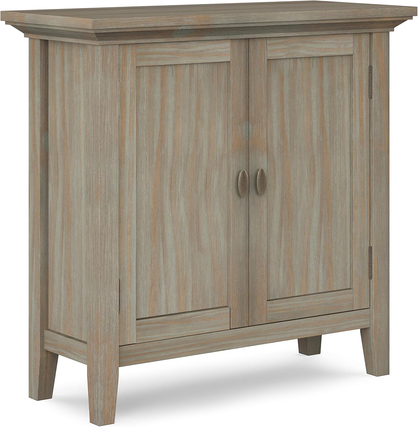 Distressed Grey Solid Wood Low Storage Cabinet S846266