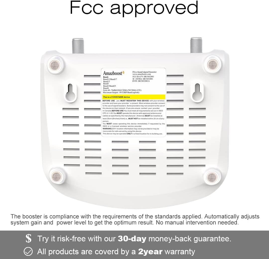 Cell Phone Booster, 4,000 Square ft, 2G/3G/4G LTE, 5G Ready D158