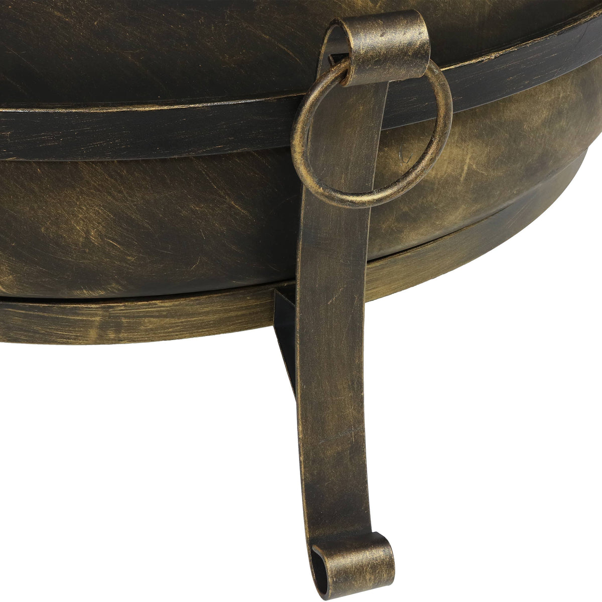 Steel Cauldron Fire Pit with Spark Screen, 34-Inch D73683