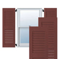 Exterior Real Wood Western Cedar Open Louvered Shutters, Per Pair, 12x22 x 39 F893
