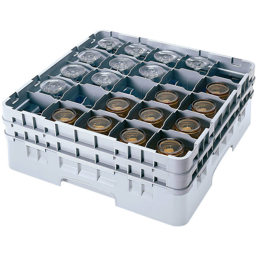 Soft Gray Glass Rack, 30 Compartments, Full Size N1897