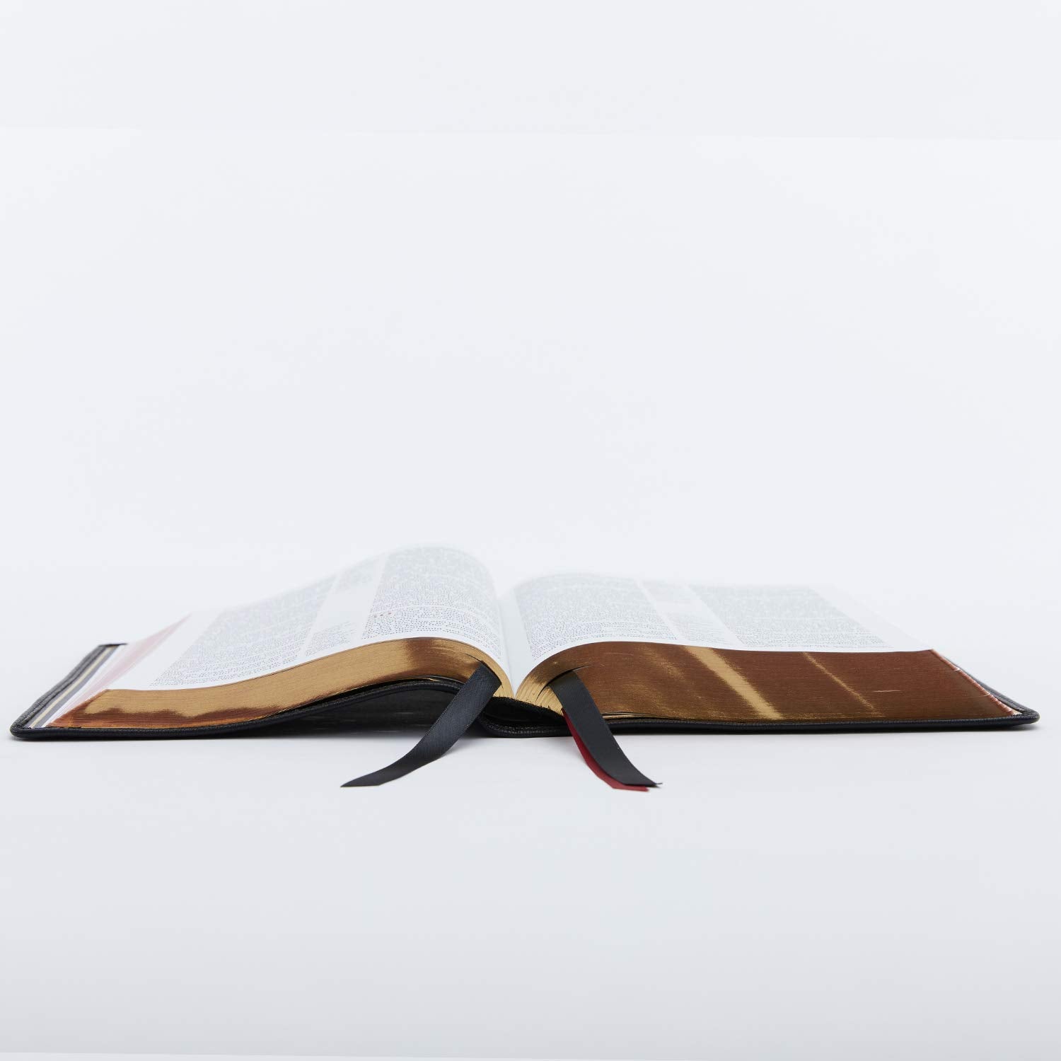 Black Premium Goatskin Leather Reference Bible J29089