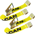 4 Inch x 30 Foot 2 Pack Ratchet Strap with Flat Hooks B9439