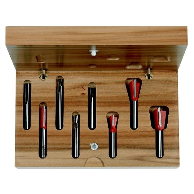 8 Piece Dovetail & Straight Bit Set W740290