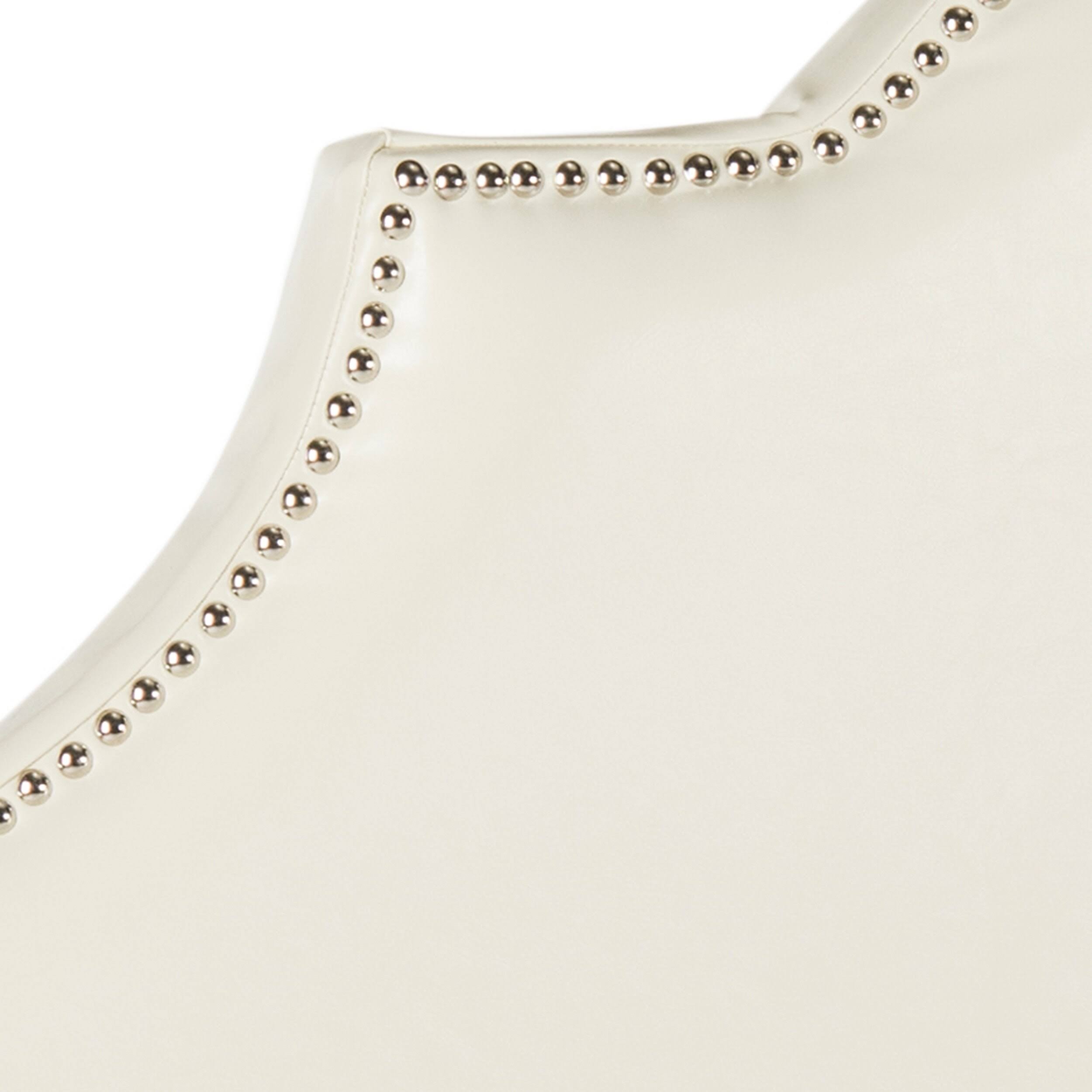 White Leather Full Headboard A1165