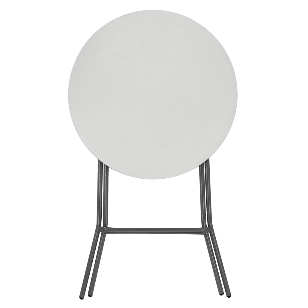 31 Inch Plastic Round Folding Bar Table in White A161410