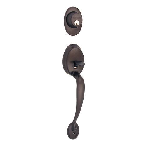 Satin Nickel Double Cylinder Handleset with Trim T501438