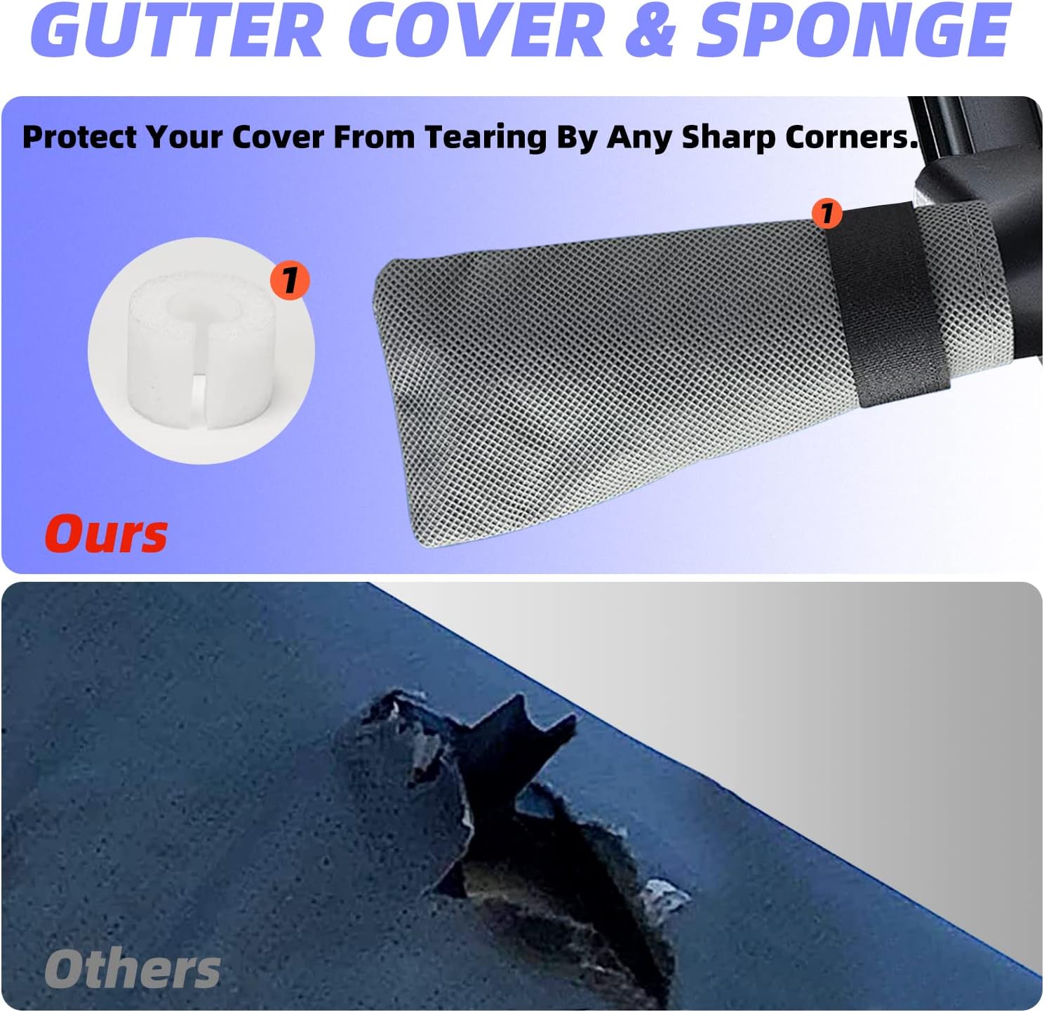 RV Cover for 37' to 40' Motorhome with 2Pcs Extra Straps K78913