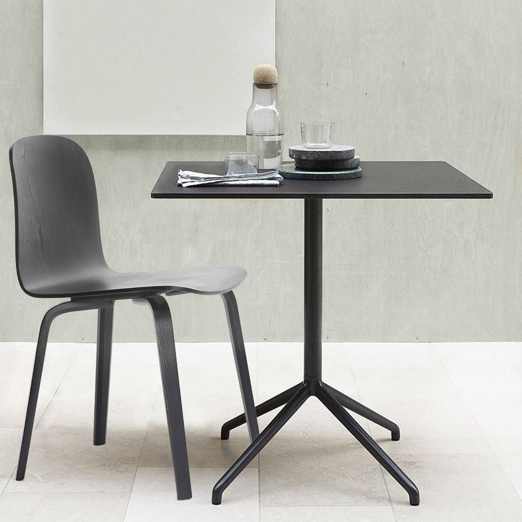Black Powdercoated Metal Cafe Table Q59365
