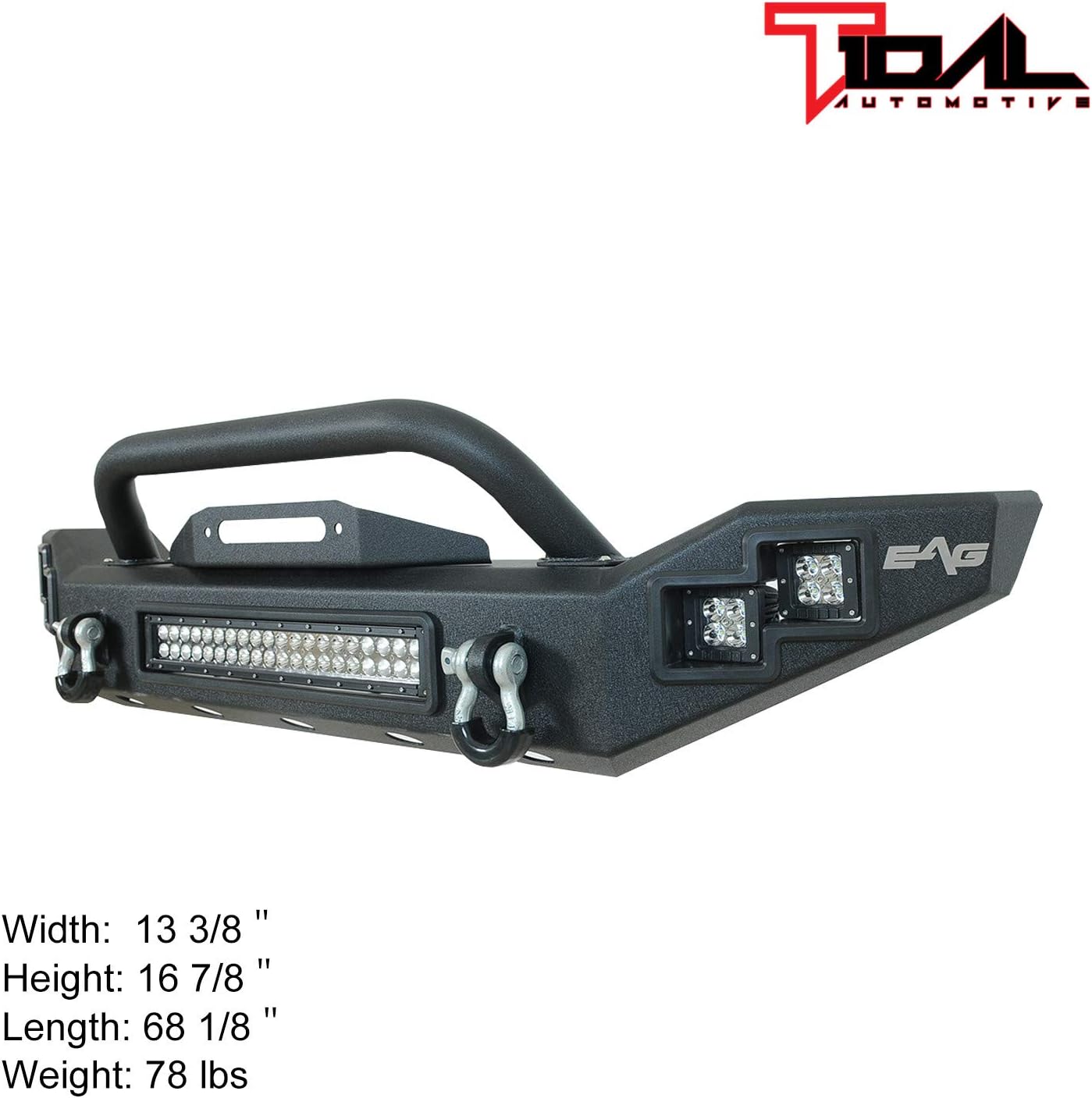 LED Front Bumper with Winch Plate for Wrangler JK Z26475