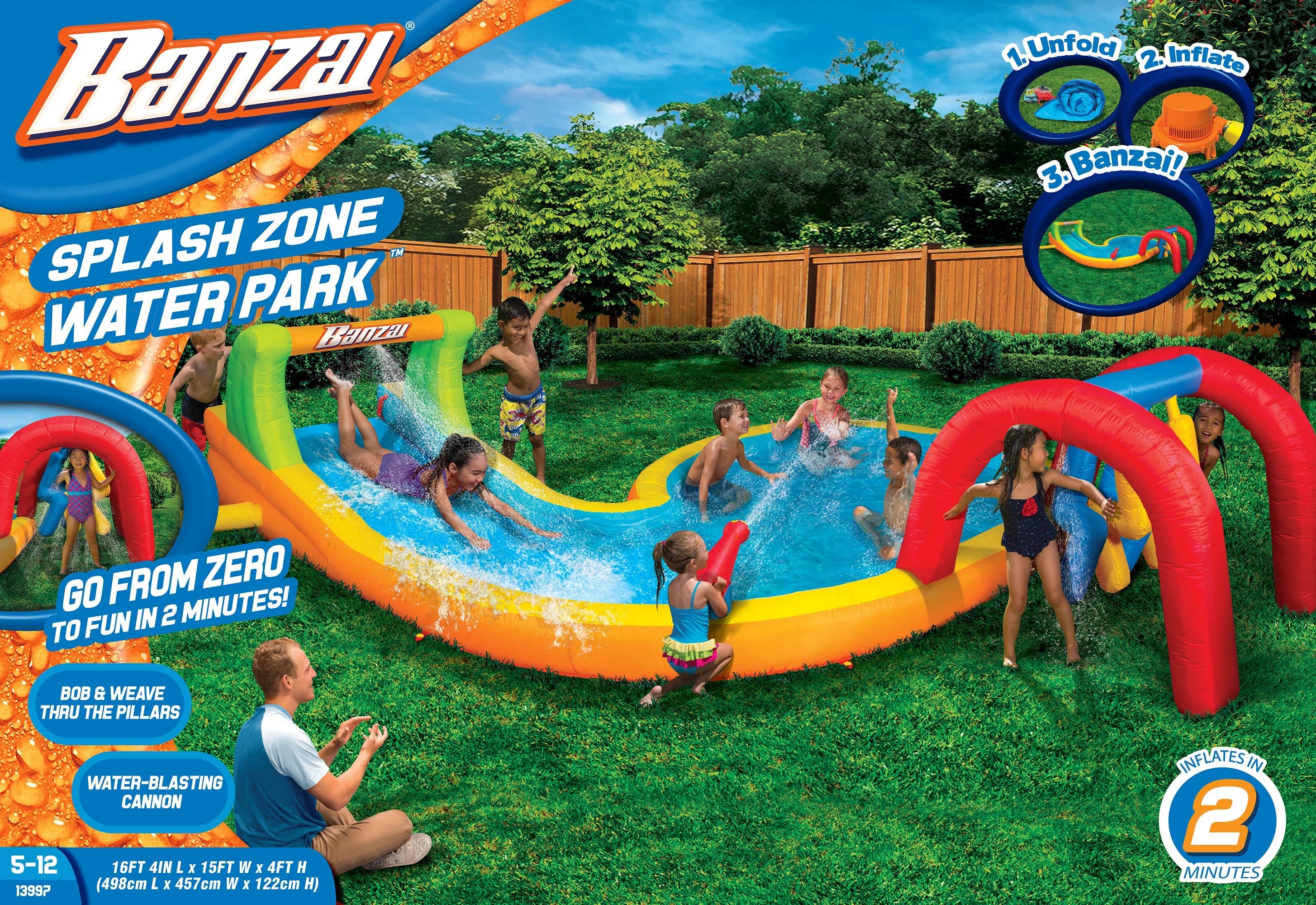 Splash Zone Water Park with Water Blasting Cannon & Pillars G578084