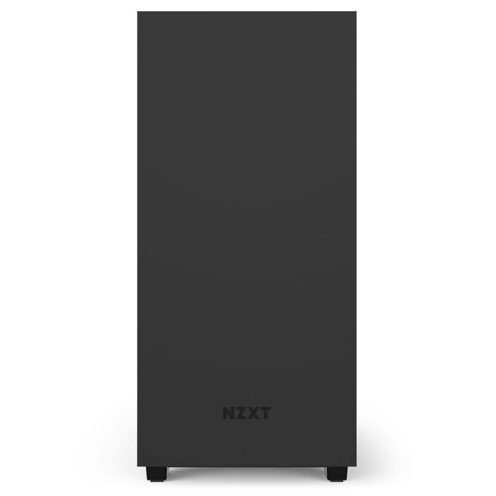 Matte Black/Red Compact Mid-Tower Case with Tempered Glass I8078