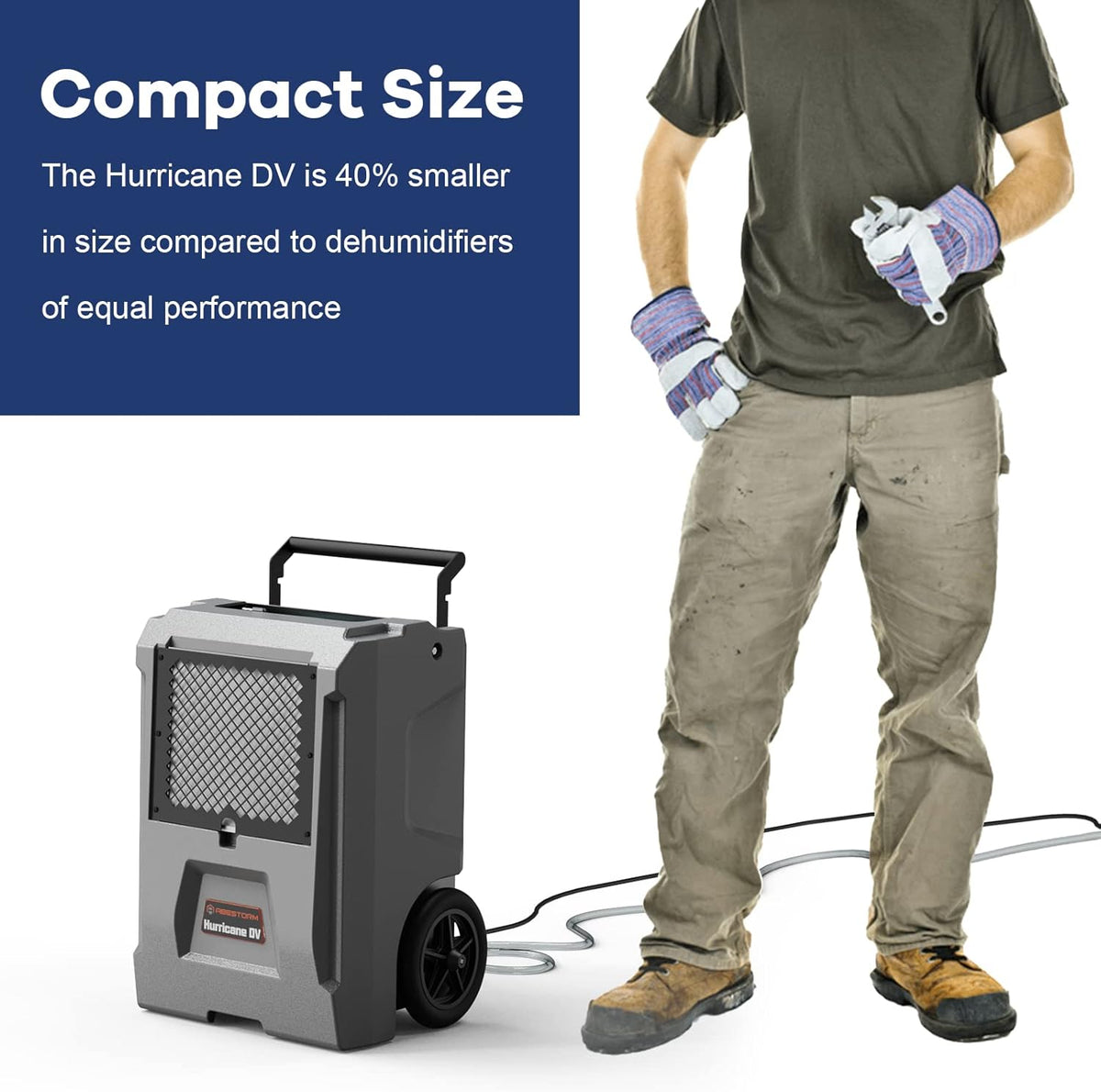 110 Pints Commercial Dehumidifier with Pump and Drain Hose J539744