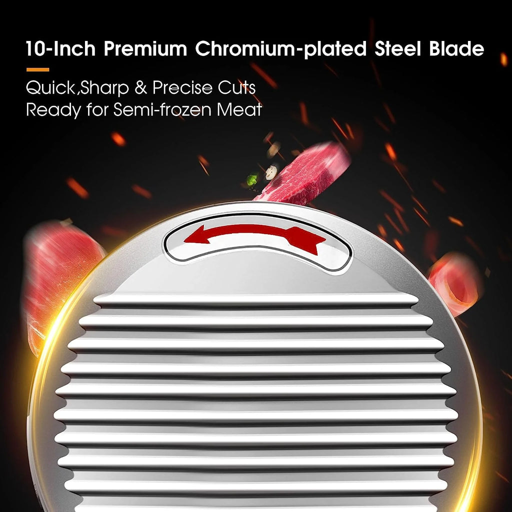 Commercial Meat Slicer 10 inch 240W Chromium-Plated Steel Blade I736