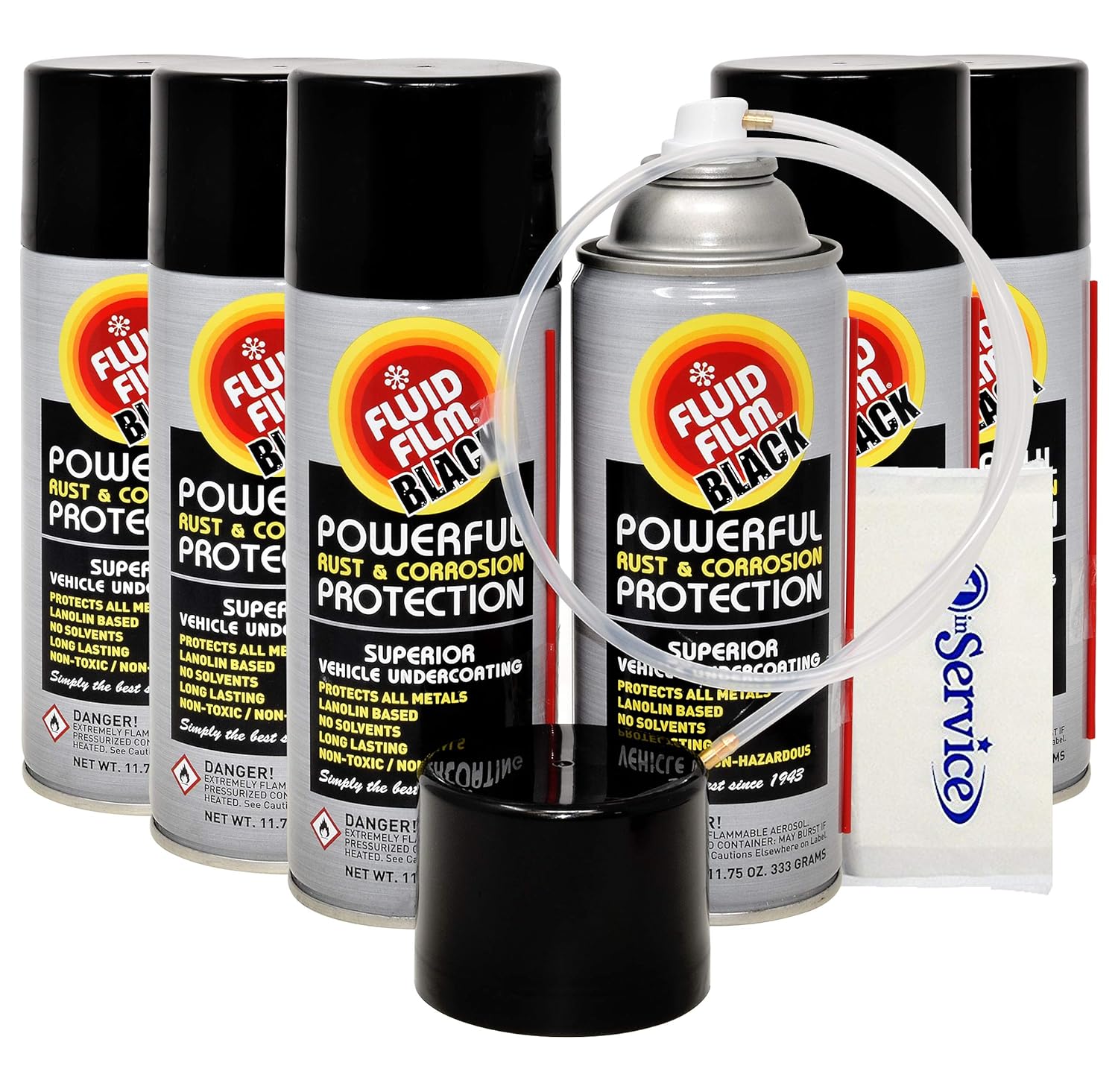 Black 6 Pack Undercoating Aerosol Spray Can X499241