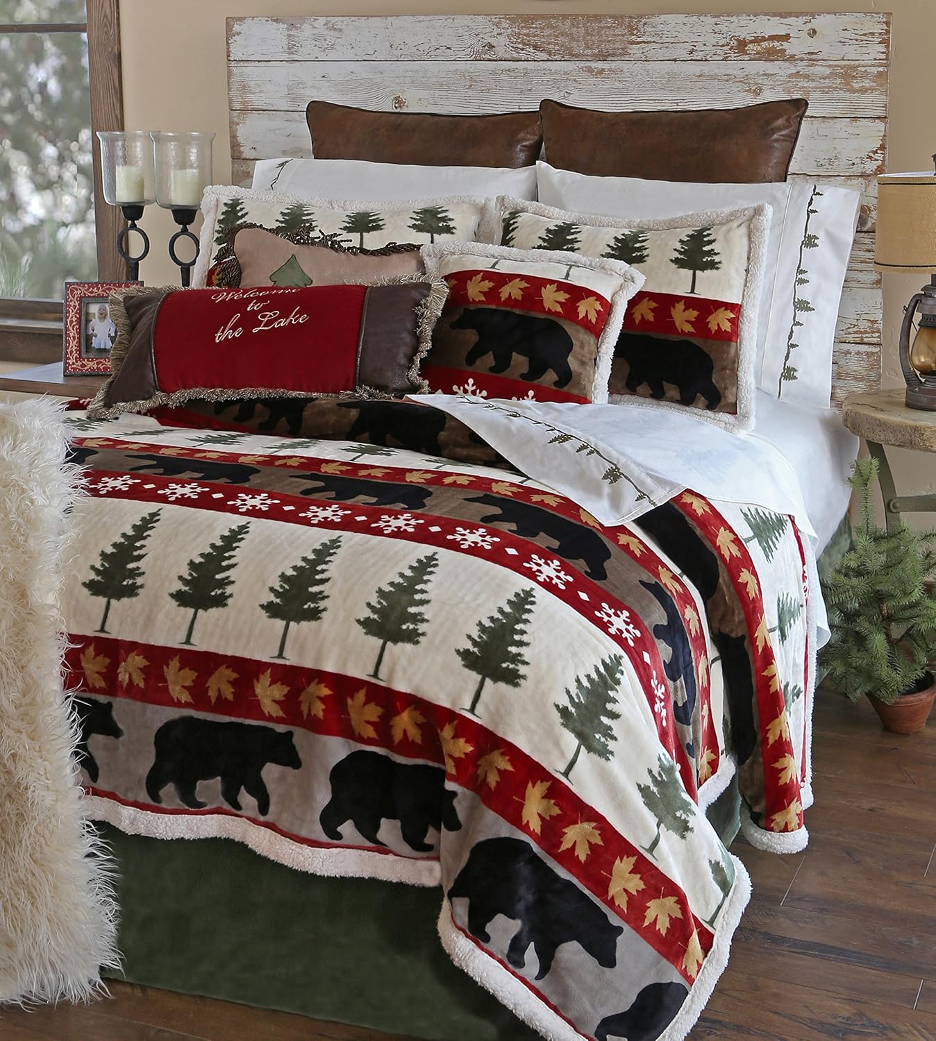 King 5 Piece Pine Bedding Set J835378