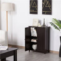 3-Tier Wooden Floor Storage Cabinet Organizer, Espresso O45528