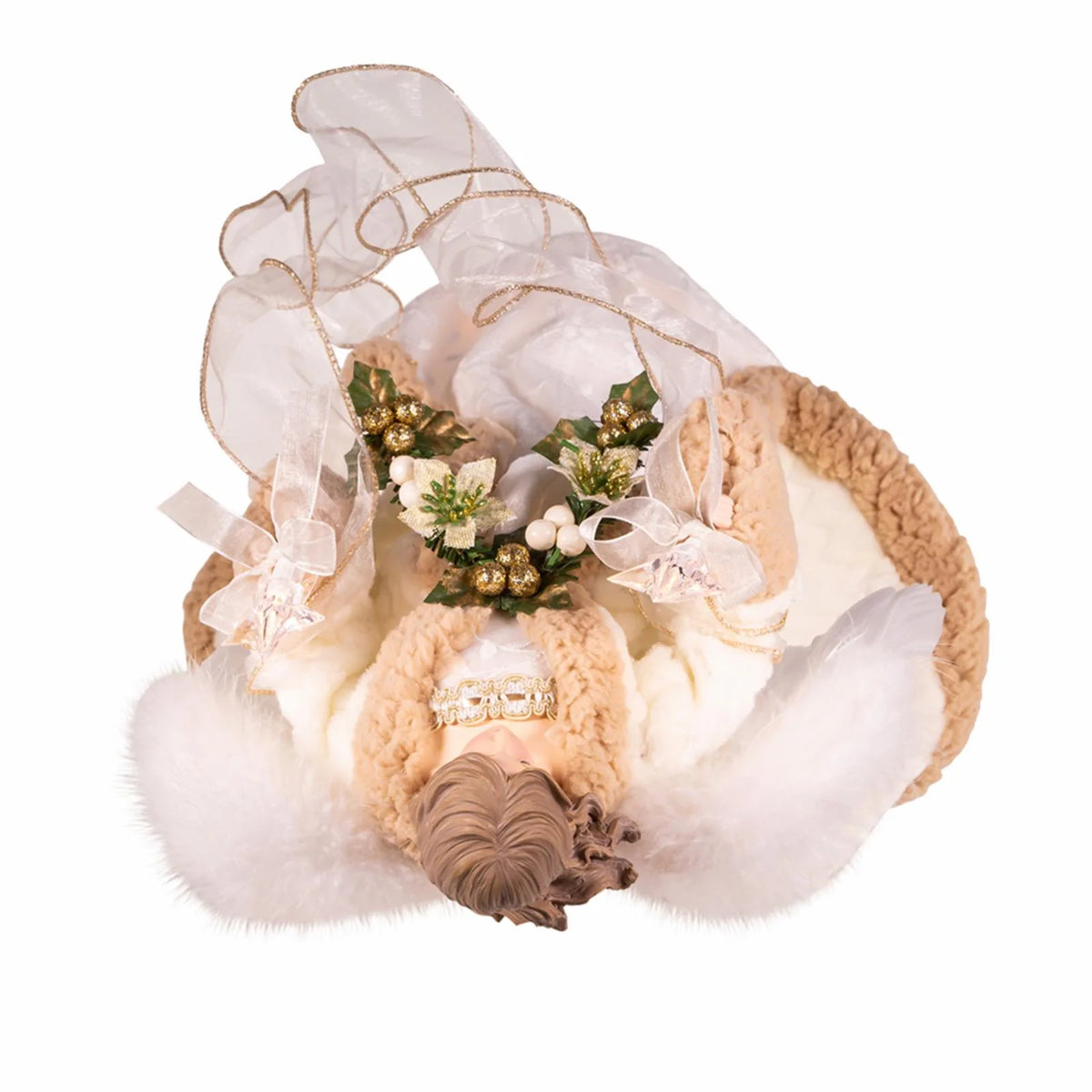 10-Light Rustic Angel Treetop E306001