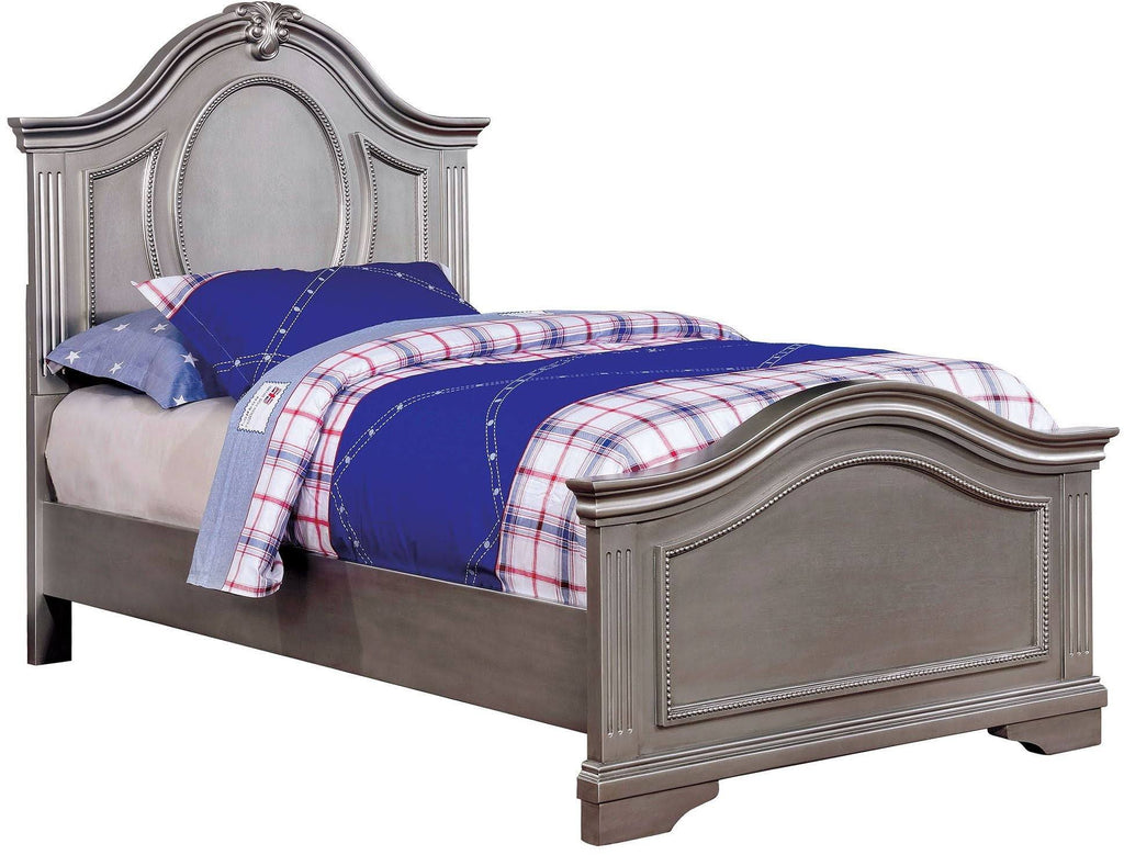 Silver Gray Twin Panel Bed P97367