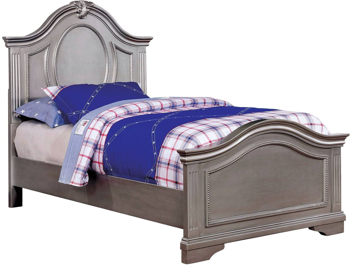 Silver Gray Twin Panel Bed P97367