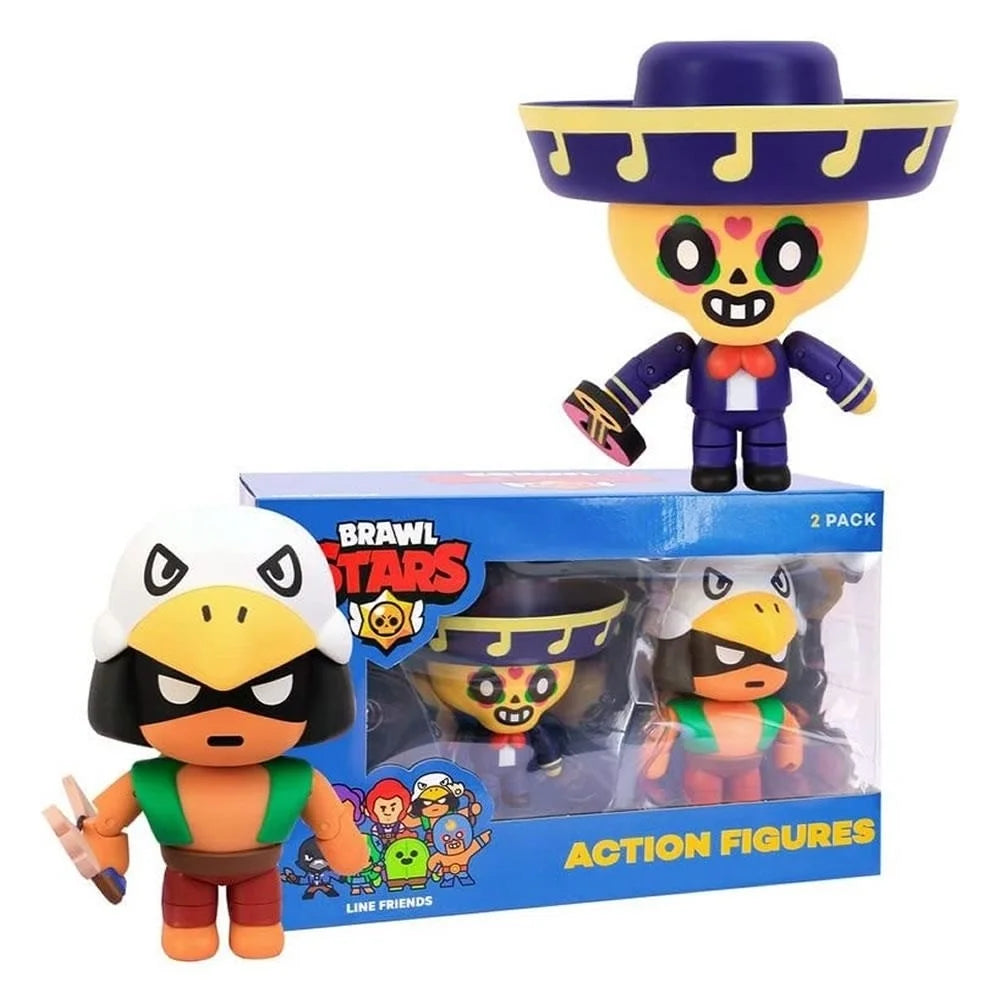 Brawl Stars Bo and Poco Action Figures Guitar Bow Fighter Brawler Set H10995