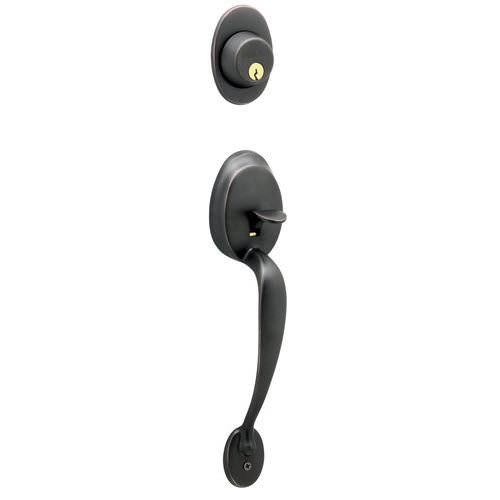 Satin Nickel Double Cylinder Handleset with Trim T501438