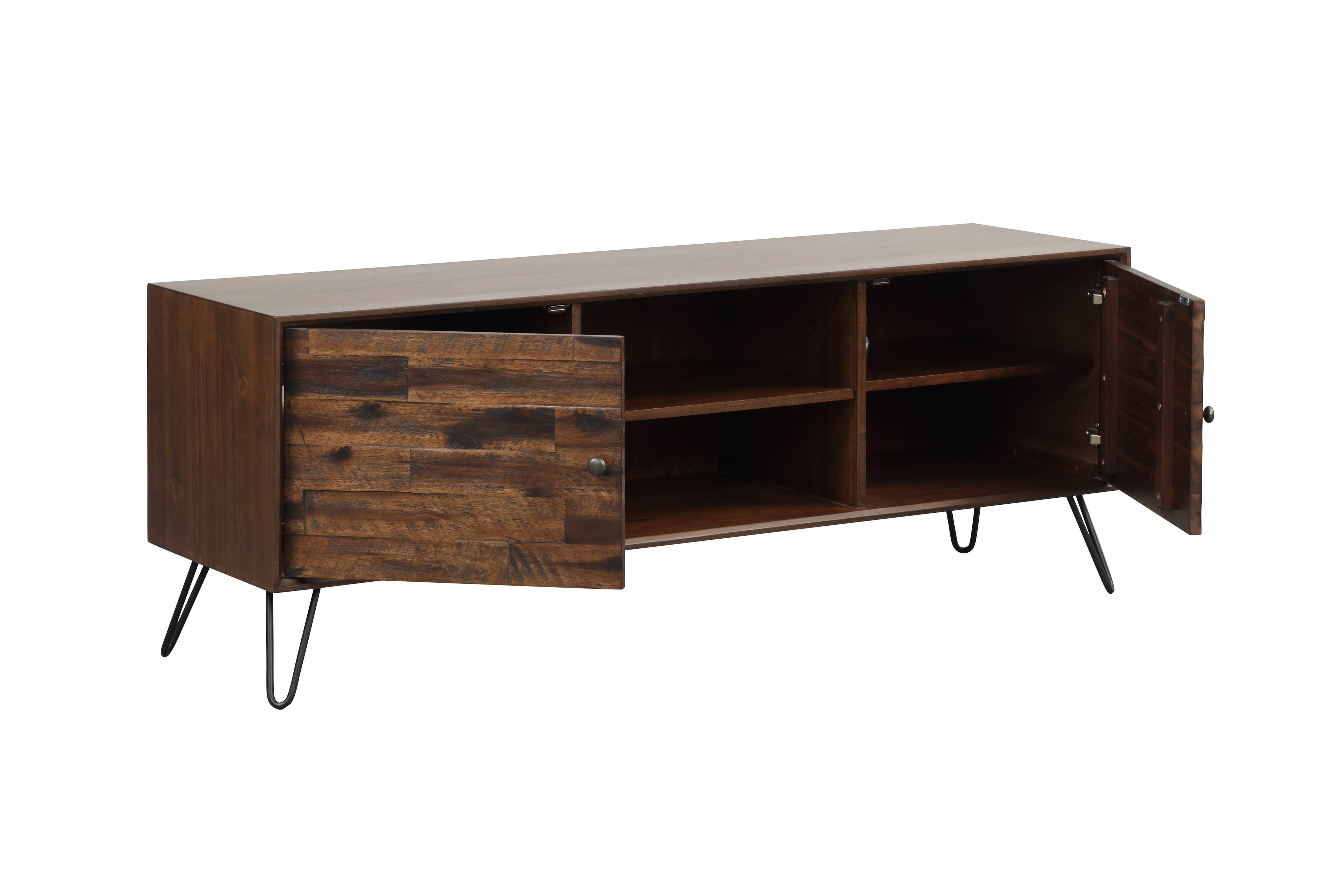 Dark Brown 2-Door 2-Shelf Media Console D200