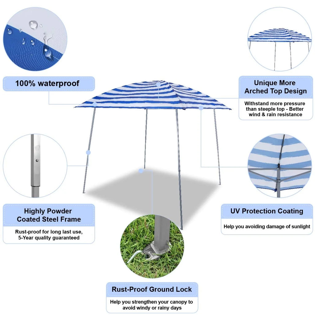 Blue Stripe Lightweight Slant Leg Canopy Tent T971273