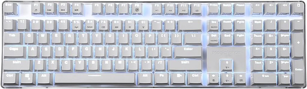 68-Key White Wired Mechanical Gaming Keyboard N383010