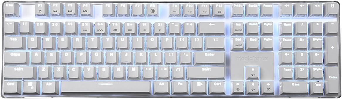 68-Key White Wired Mechanical Gaming Keyboard N383010