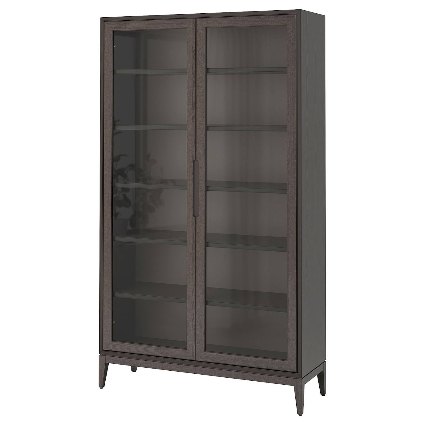 Brown Glass-Door Cabinet Y928995