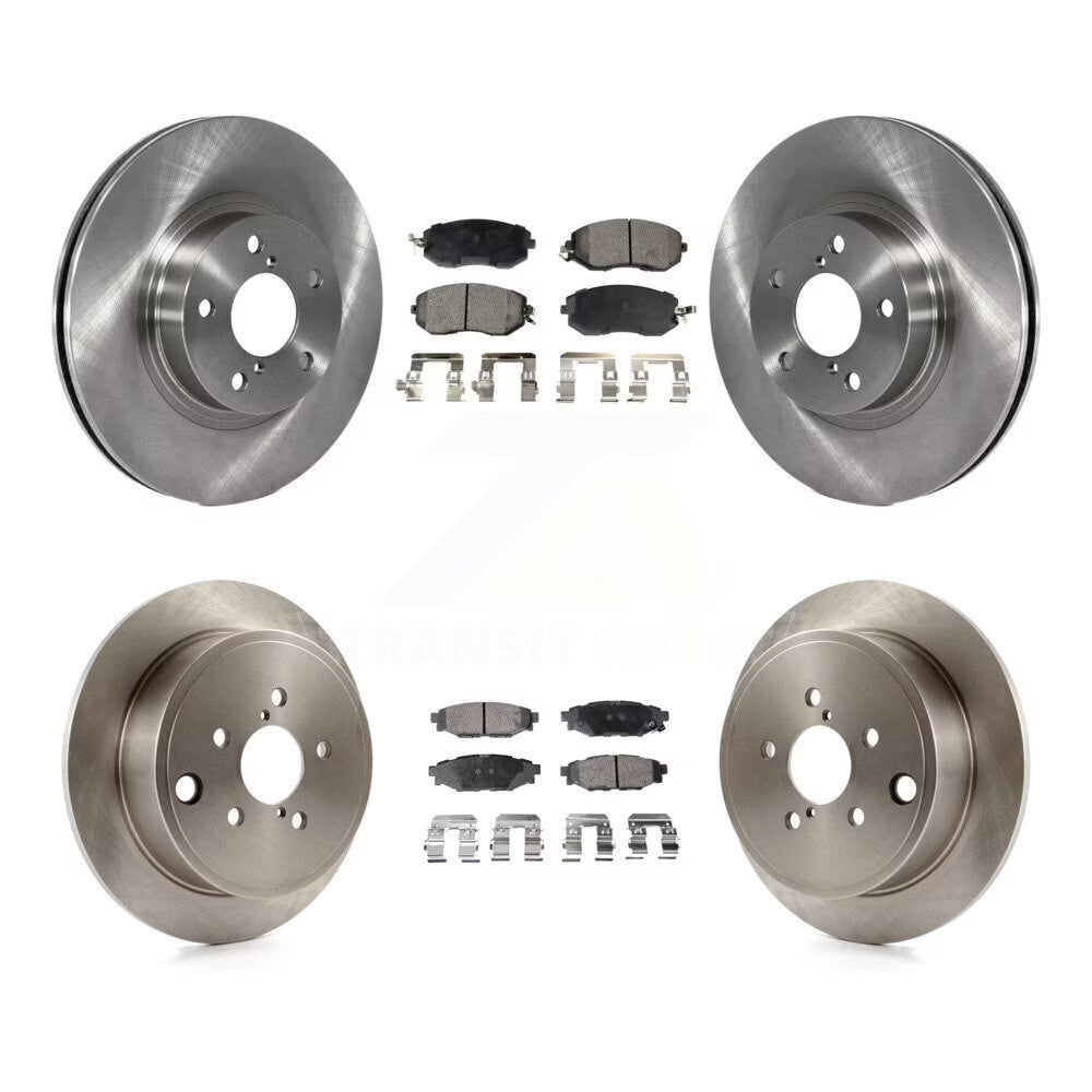 Front Rear Disc Brake Rotors and Ceramic Pads Kit for Car 2011 Subaru Impreza Outback Sport 2.5i Premium J81323