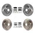 Front Rear Disc Brake Rotors and Ceramic Pads Kit for Car 2011 Subaru Impreza Outback Sport 2.5i Premium J81323