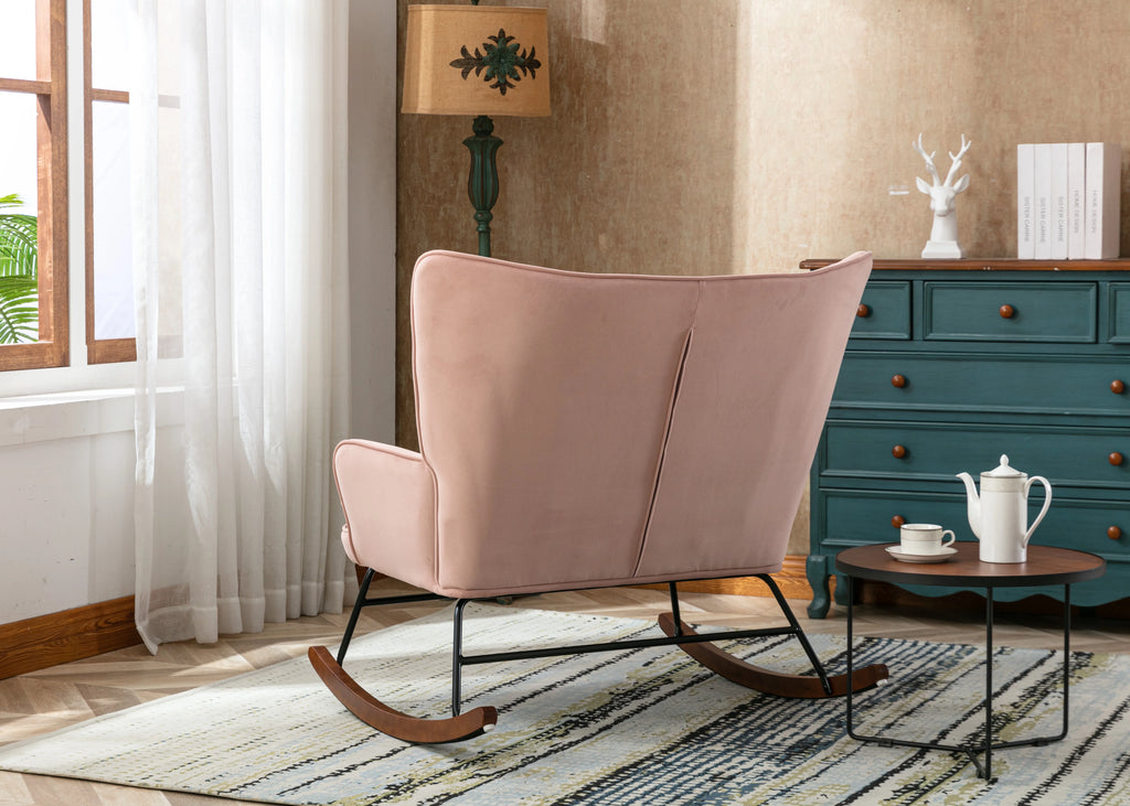 High Back Rocking Fabric Nursery Sofa G885771