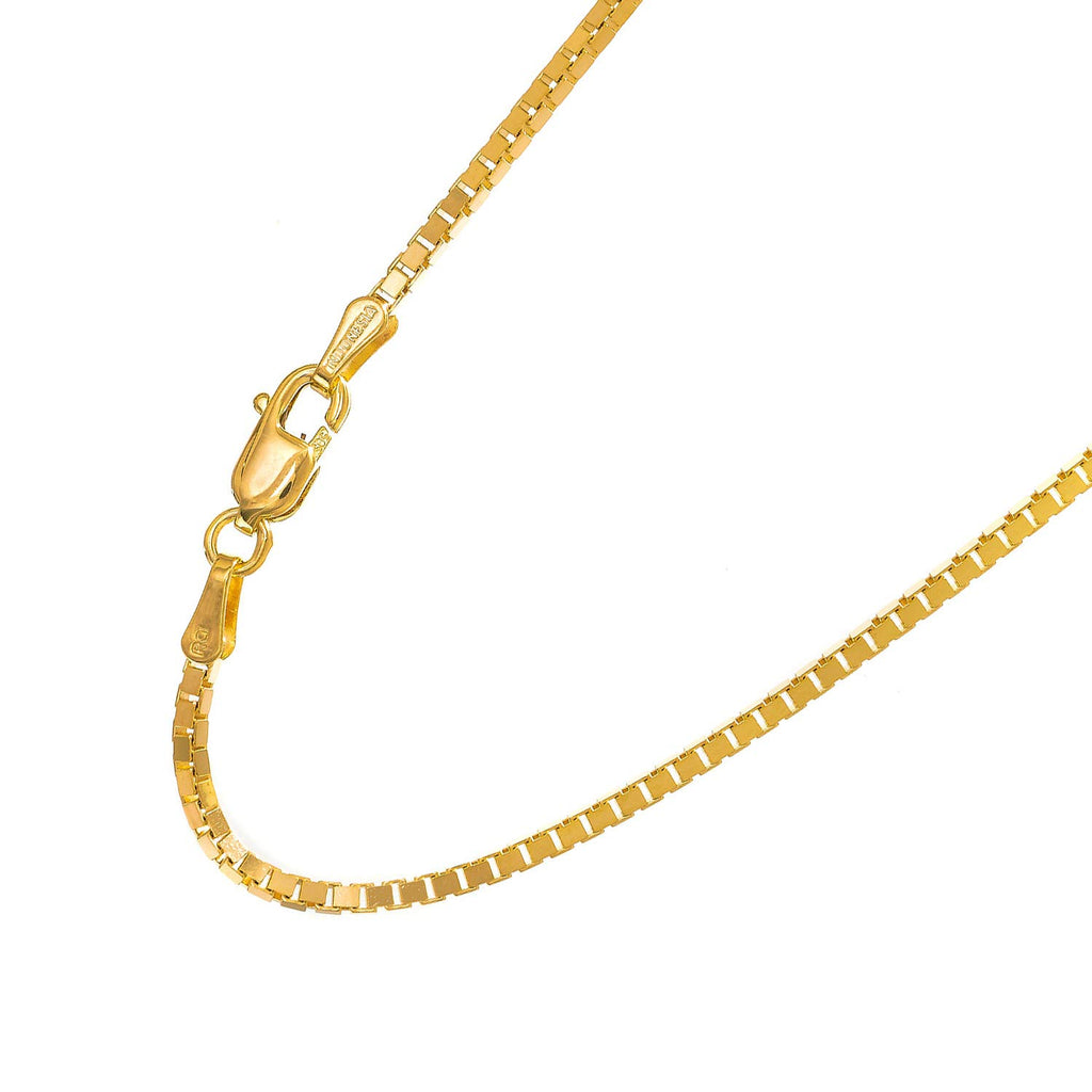 18" Yellow Gold Box Chain with Lobster Clasp E767312