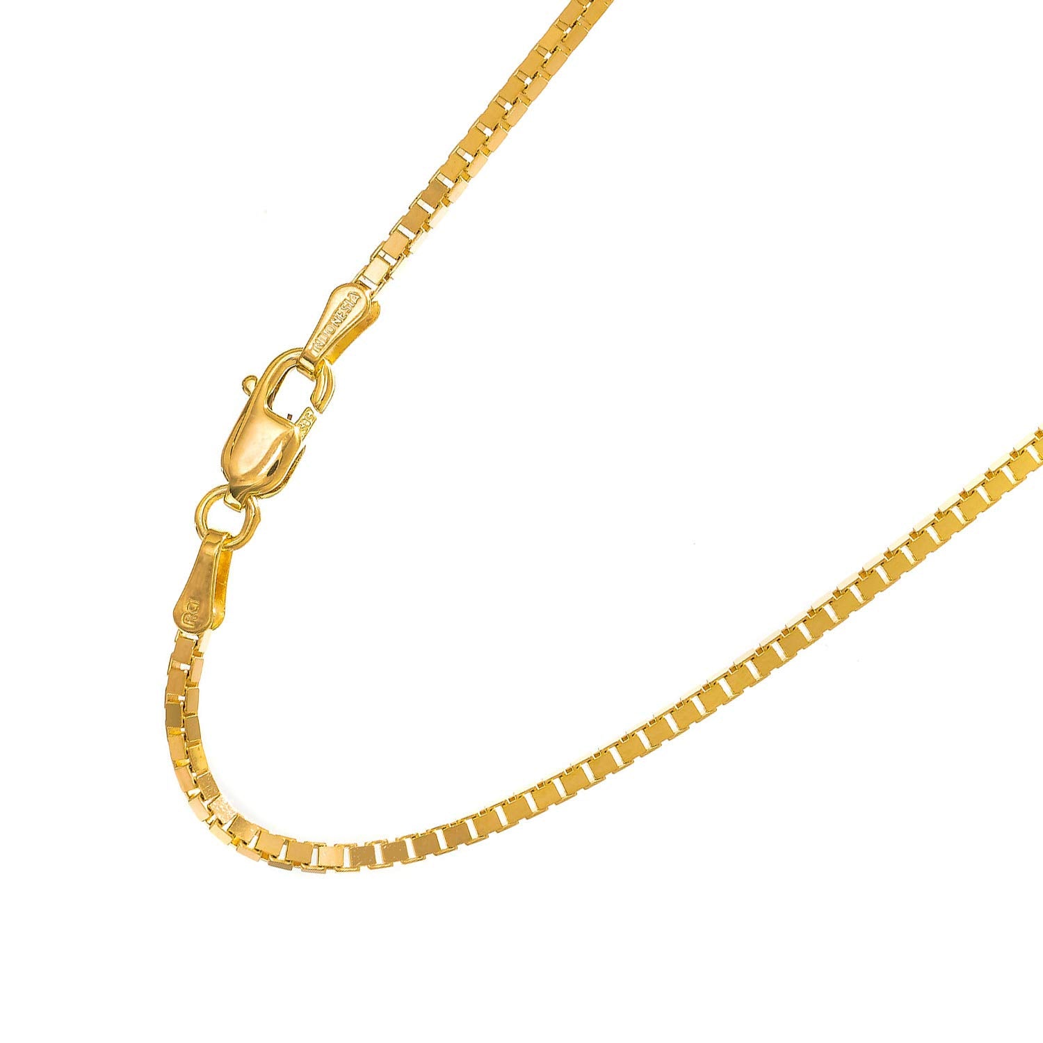 18" Yellow Gold Box Chain with Lobster Clasp E767312