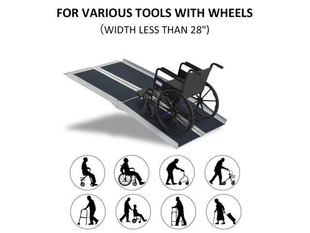 Lightweight Aluminum Portable Folding Wheelchair Ramp K425563