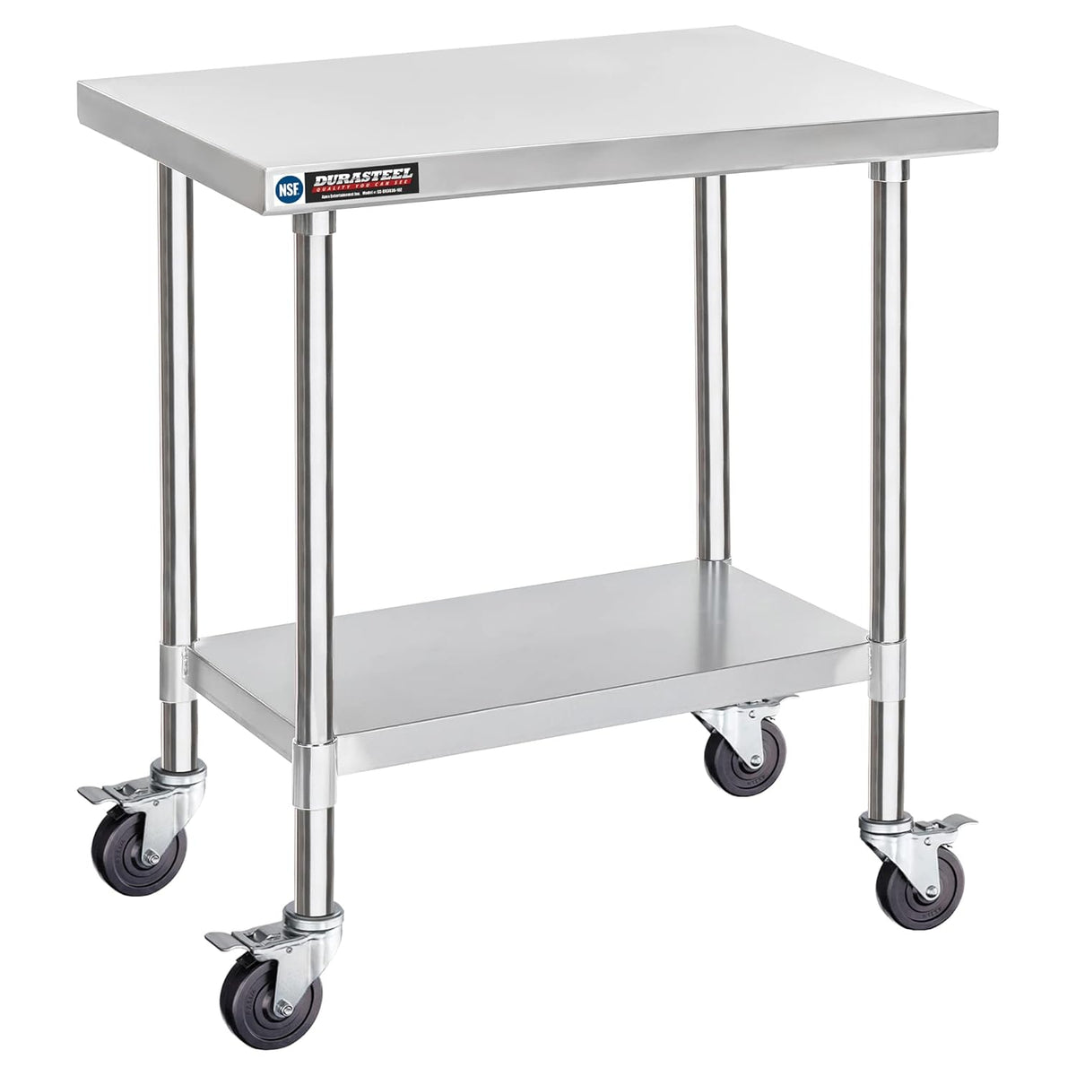 Stainless Steel 30 x 36 Inch Metal Workbench Cart with Caster Wheel K6671