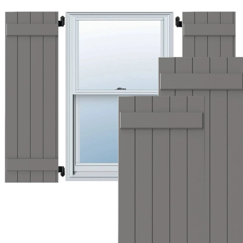 18x22W x 70x22H Primed Composite Board-n-Batten Shutters (Per Pair) L7009
