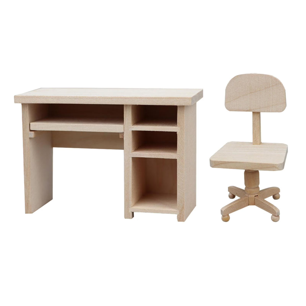 1/12 Mini Office Desk and Chair Dollhouse Furniture Y6314