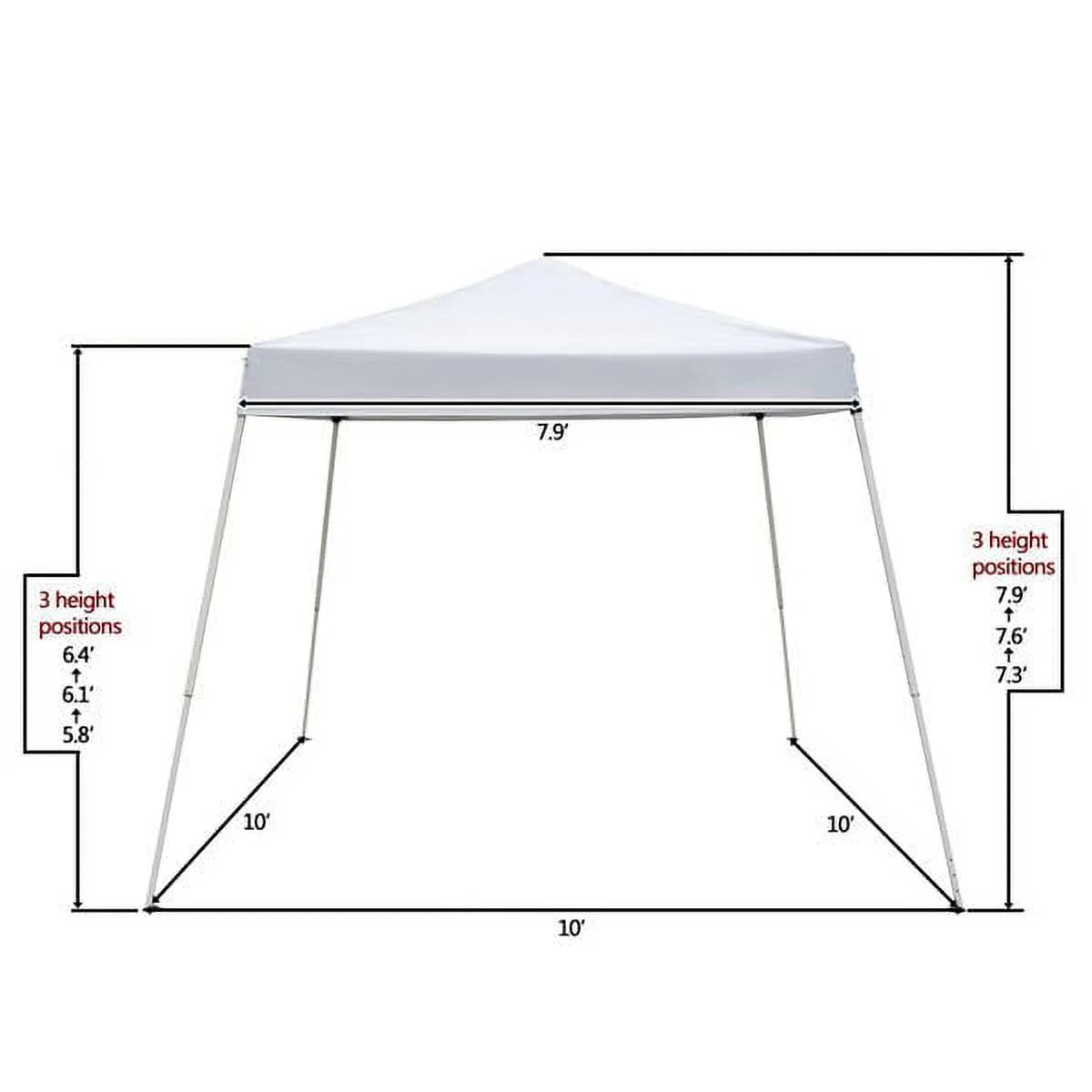 3 x 3M Waterproof Folding Tent White X1022