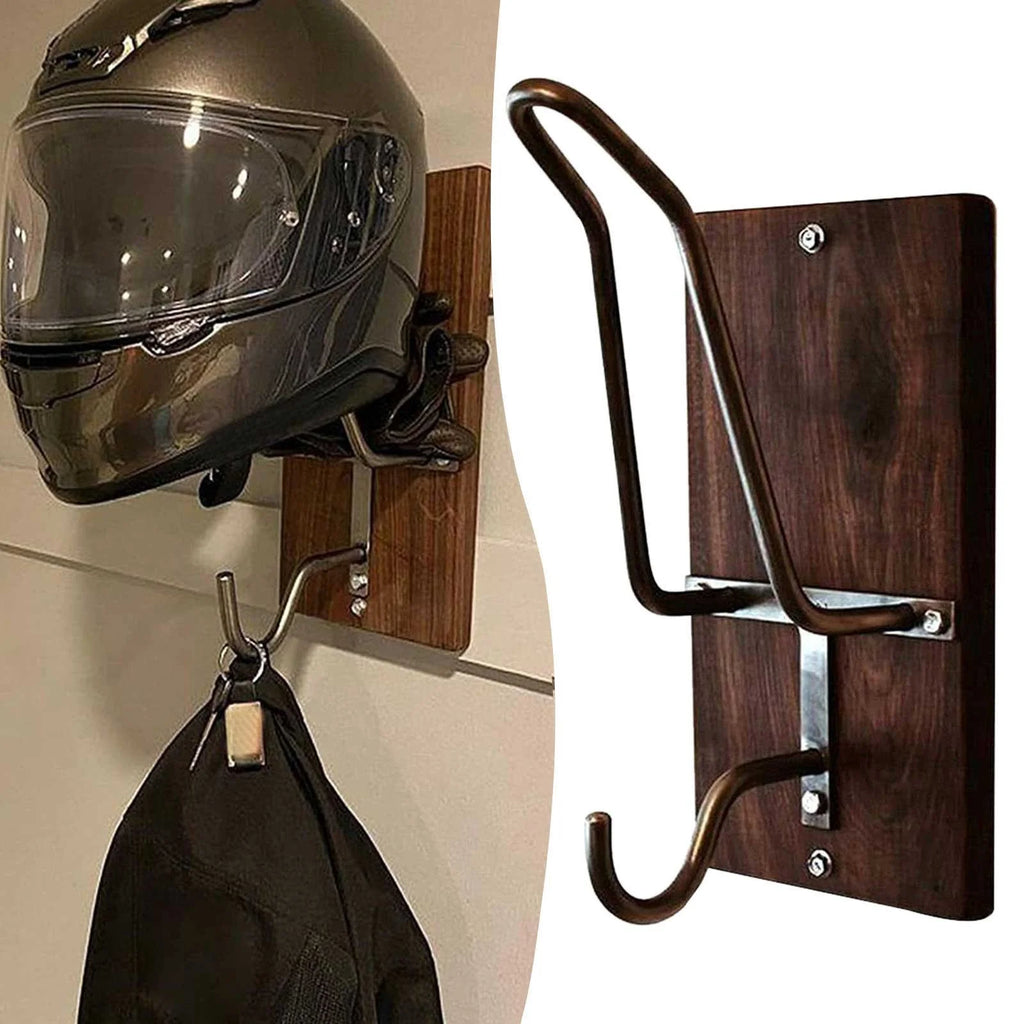 Wooden Wall Mounted Headhelmet Rack G84046