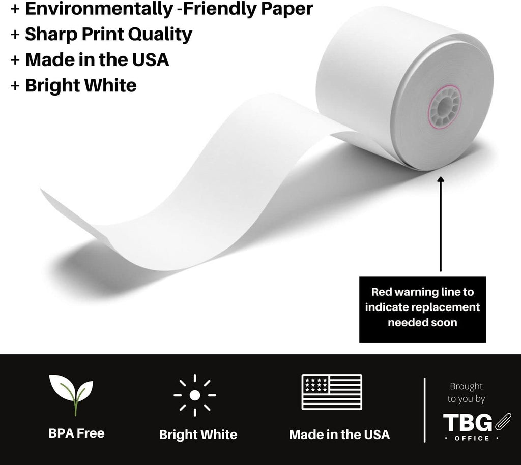 3 1/8” x 230' Thermal Paper Rolls (1 Case - 30 Rolls) O25988