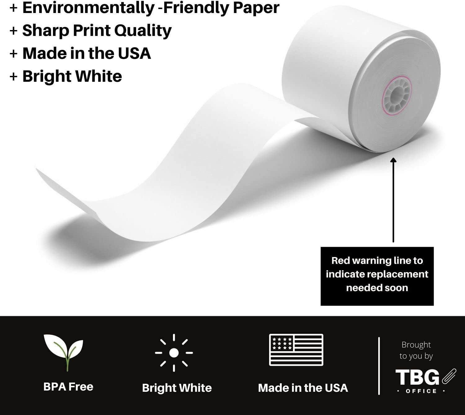 3 1/8” x 230' Thermal Paper Rolls (1 Case - 30 Rolls) O25988
