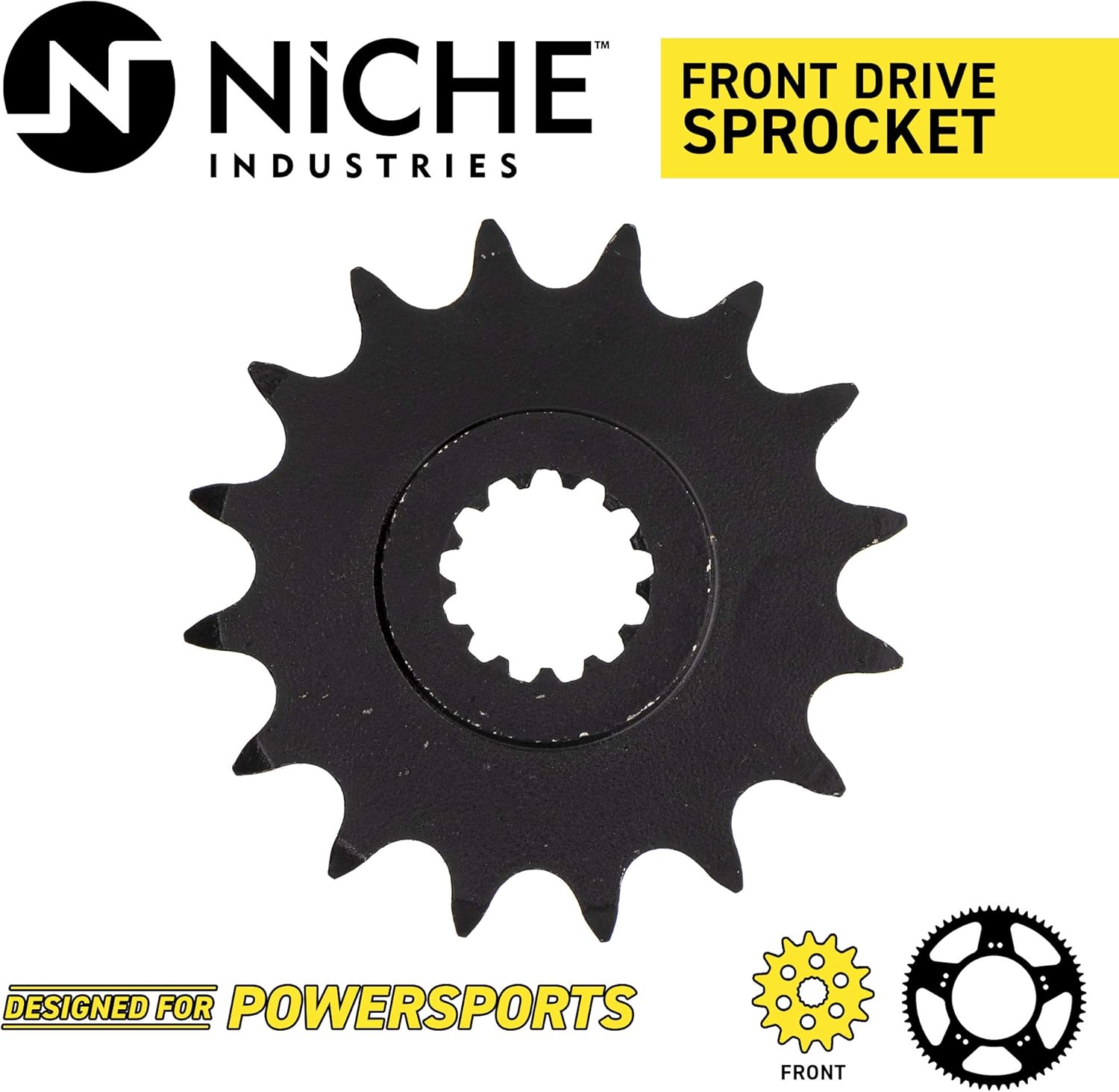 Drive Sprocket Chain Combo Front 16 Rear 48 Tooth 520NZ Standard 116 Links Pack of 2 D8155