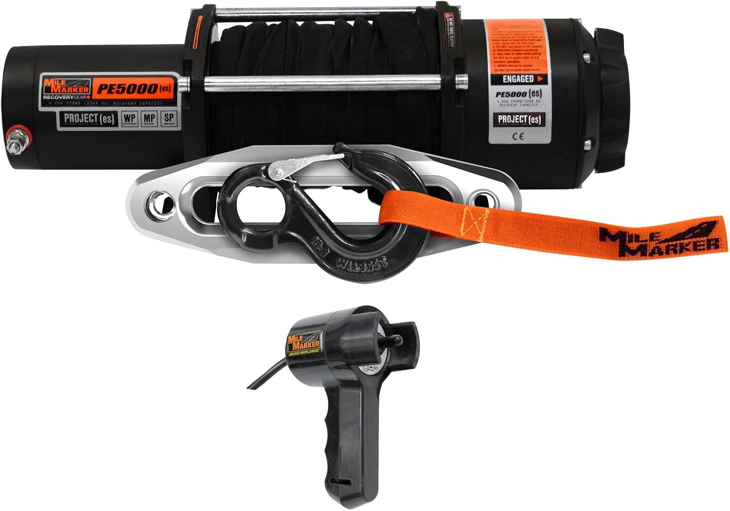 5,000 lb. Capacity Sealed Electric Winch with Synthetic Rope P412364