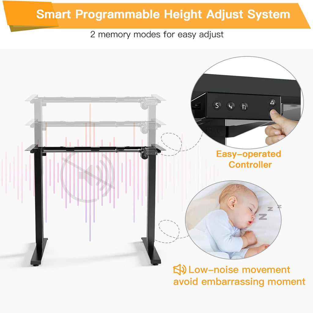 Electric Stand up Desk Frame Height Adjustable Sit Stand Desk Frame S94008