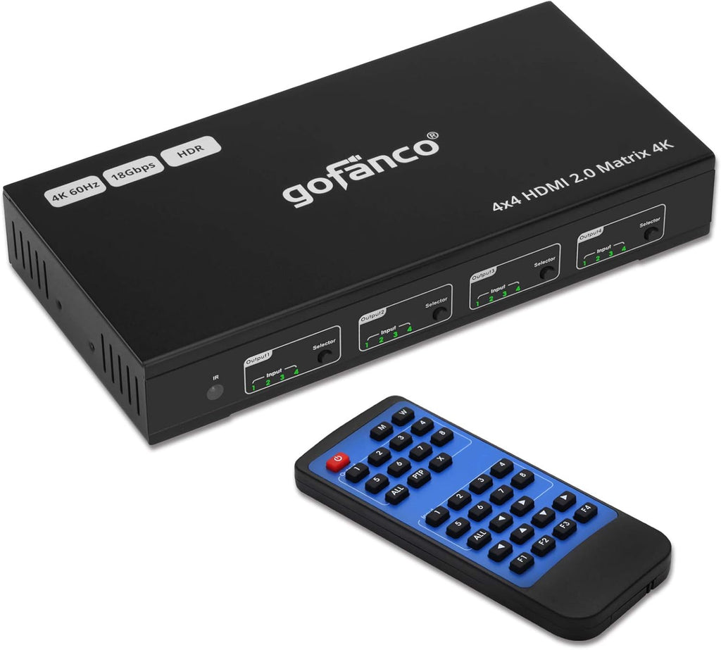 1080p Quad Multi-Viewer 4x1 HDMI Switcher with Seamless Switch T60952