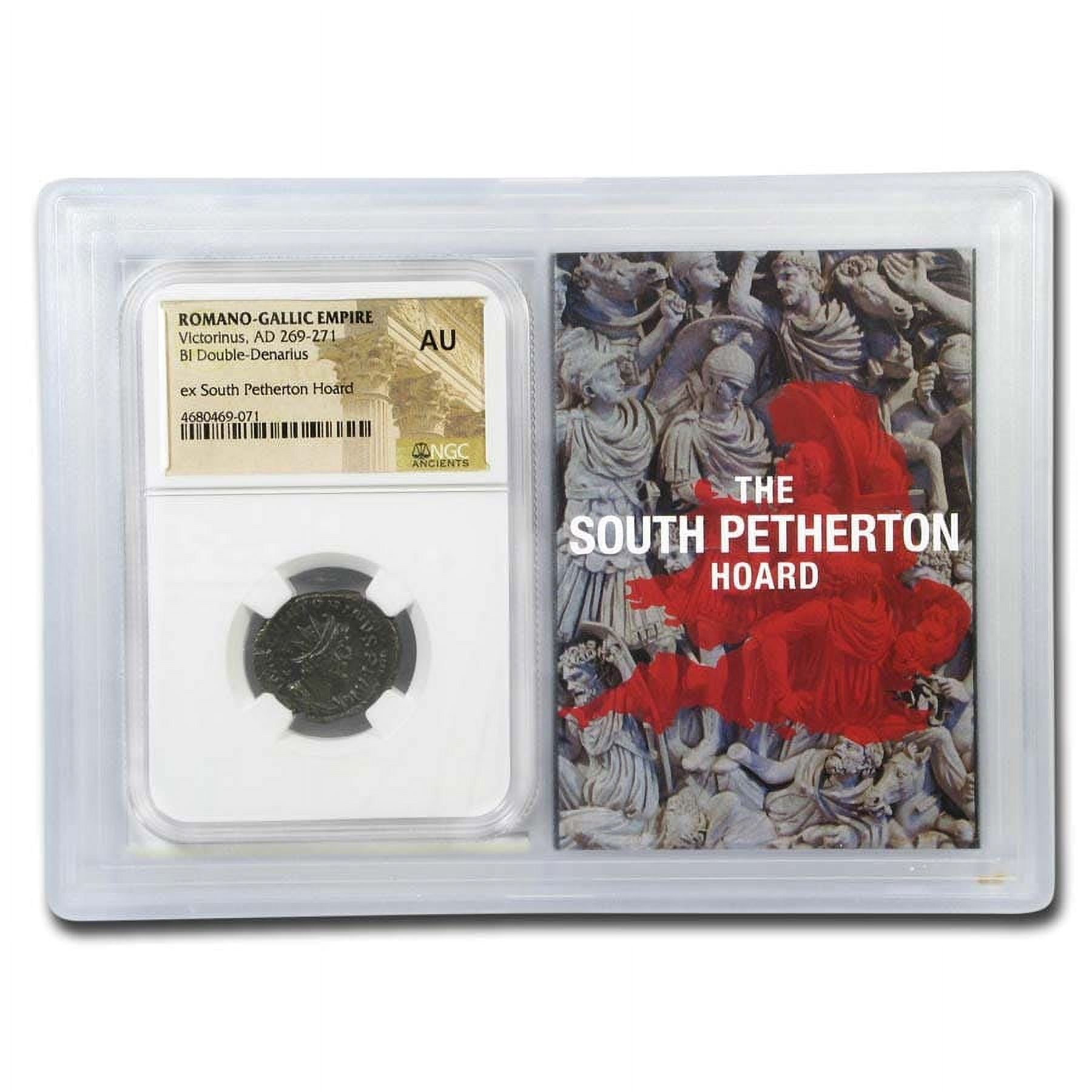 Roman BI Dbl Denarius Victorinus AU NGC G601